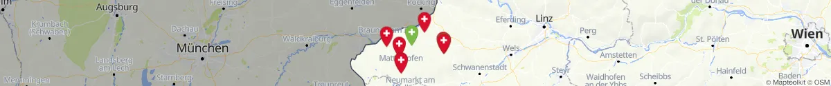 Map view for Pharmacies emergency services nearby Höhnhart (Braunau, Oberösterreich)